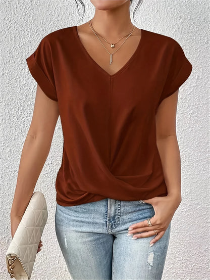 Cleo™ - Casual T-Shirt with Sweetheart Neckline