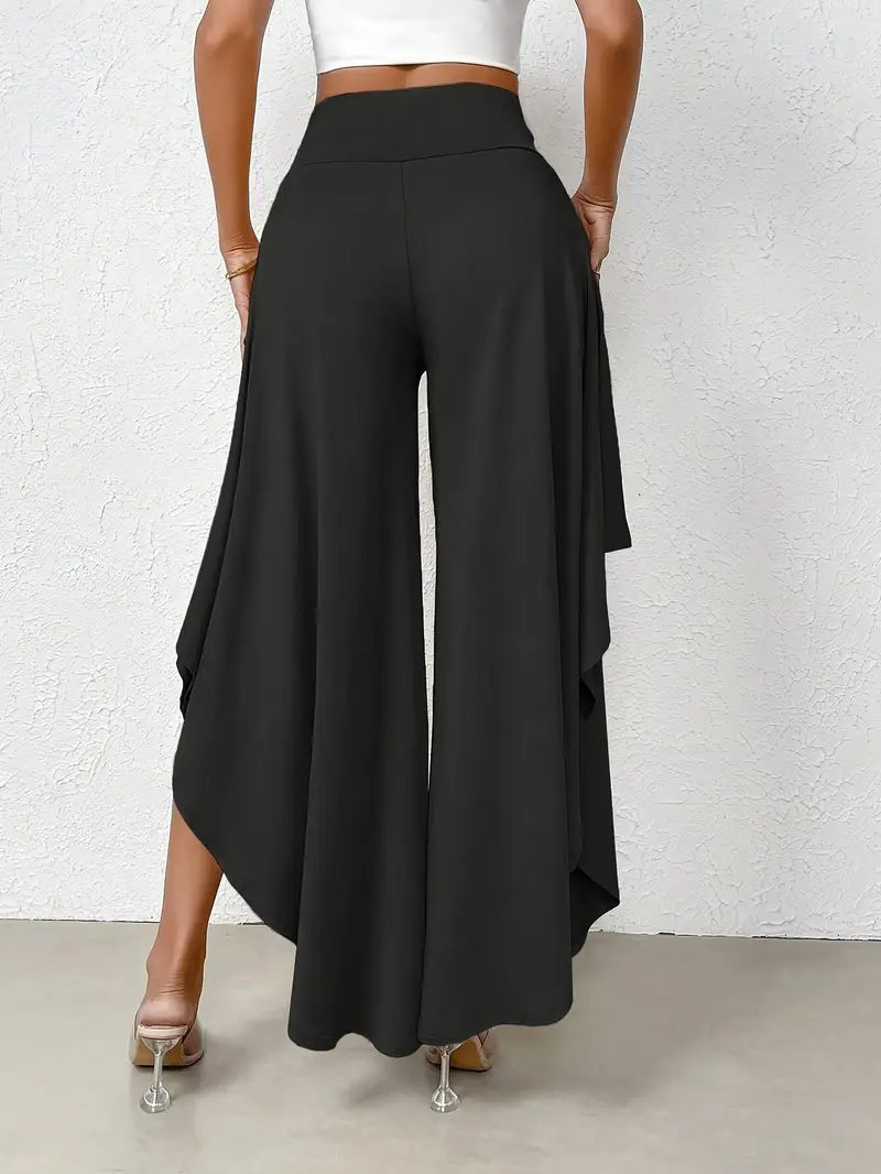 Pantalon Évasé Taille Haute