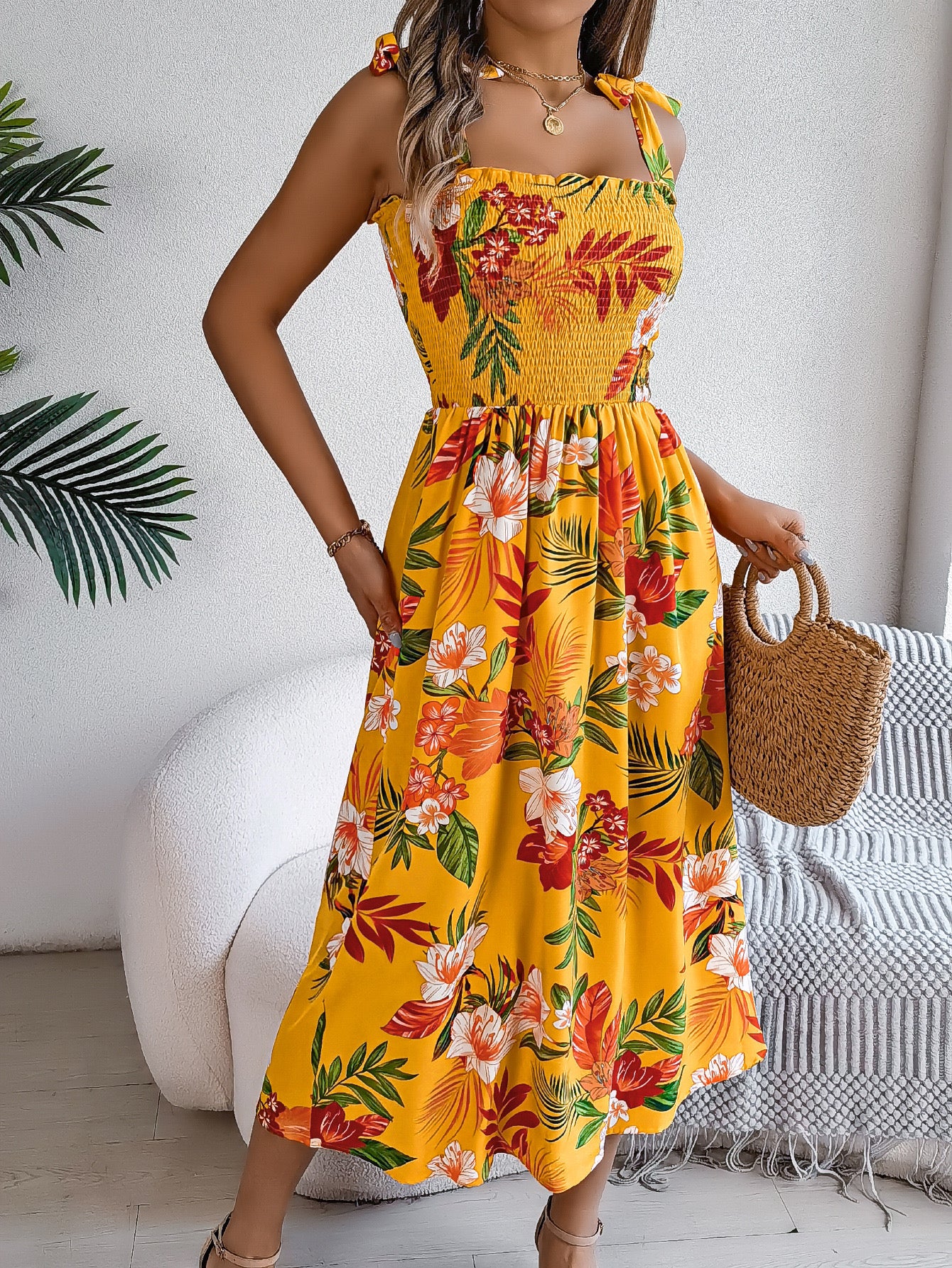 Robe Longue Florale Élégante