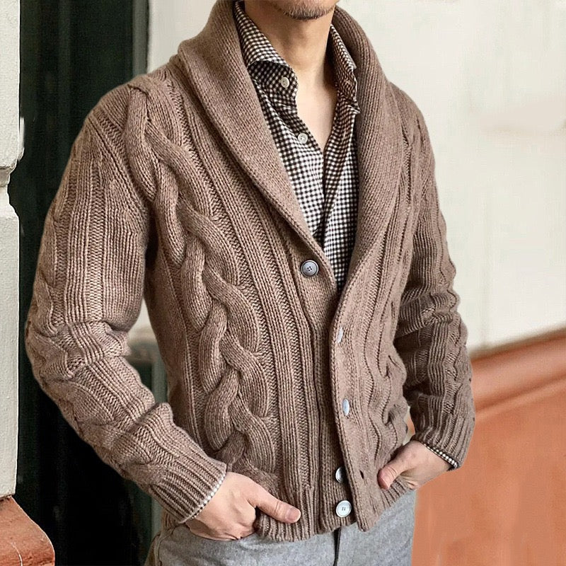 Gustave | Cardigan Tricot Tressé Luxe