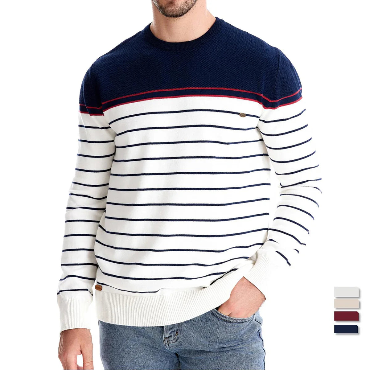 Lennox™ | Men's Sweater with Stripe Design